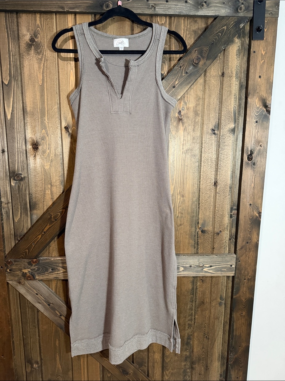 Elle Taupe Midi Tank Dress